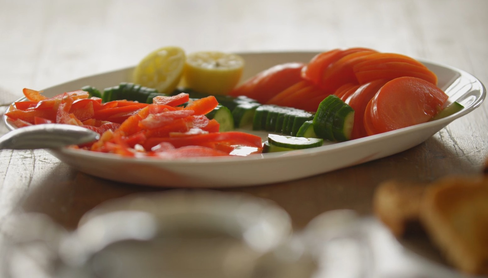 A plate full of vegetables